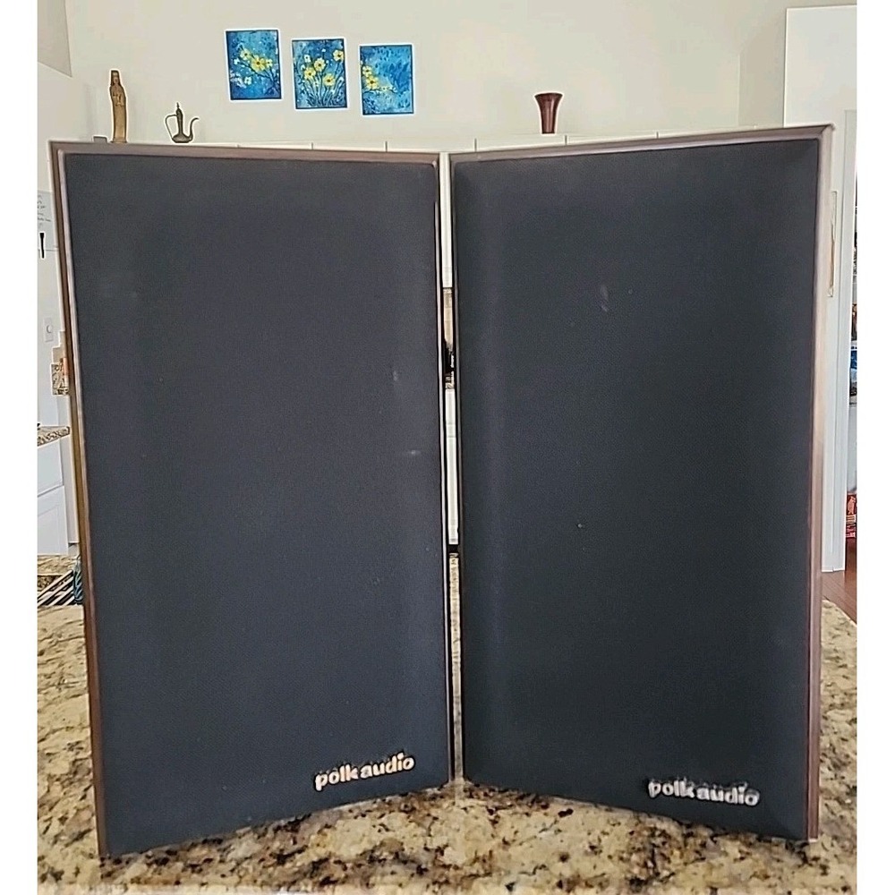 Lot 2 Pair Vintage Polk Audio Monitor 5JR Loudspeaker Quality Hi-Fi Classic